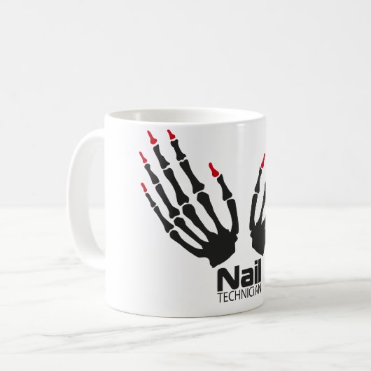 Nageltechniker Kaffeetasse (Vorderseite Links)
