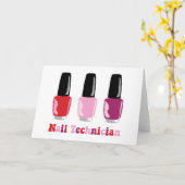 Nageltechniker Karte (Gelbe Blume)