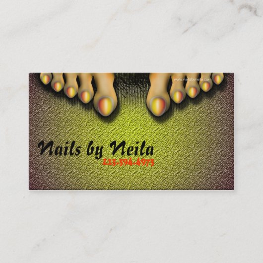Nageltechniker/Künstler/Pediküre Visitenkarte (Vorderseite)