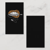 Nageltechniker Leopard Manikurist Visitenkarte (Vorne/Hinten)