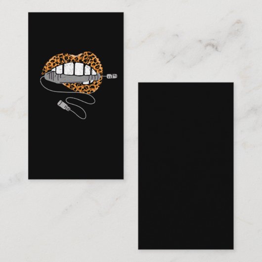 Nageltechniker Leopard Manikurist Visitenkarte (Vorne/Hinten)