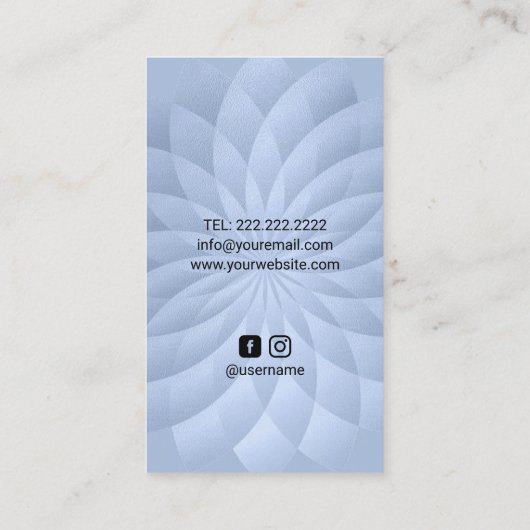 Nageltechniker Manicurist Blue Spiral Salon WELLNE Visitenkarte (Rückseite)