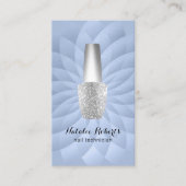 Nageltechniker Manicurist Blue Spiral Salon WELLNE Visitenkarte (Vorderseite)