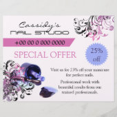 Nageltechniker / Nagelwerbung für Bar Flyer (Vorne)