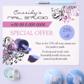 Nageltechniker / Nagelwerbung für Bar Flyer (Einzeln)