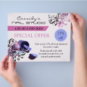 Nageltechniker / Nagelwerbung für Bar Flyer (Hand)