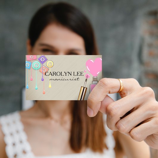 Nageltechniker | Nail Polnische Flaschen Visitenkarte