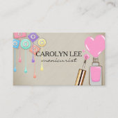 Nageltechniker | Nail Polnische Flaschen Visitenkarte (Vorderseite)