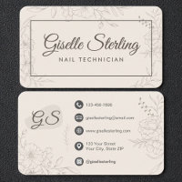 Nageltechniker Neutral Floral