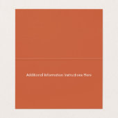 Nageltechniker Orange Triple Letters Business C Visitenkarten (Innenseite Aufgefaltet)