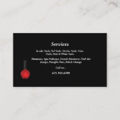 Nageltechniker Polnischer Nägel Visitenkarte (Rückseite)