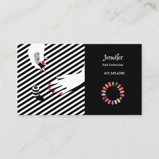 Nageltechniker Polnischer Nägel Visitenkarte (Vorderseite)