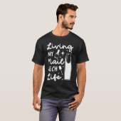 Nageltechniker professioneller Maniküre-Tech-Künst T-Shirt (Vorne ganz)