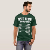 Nageltechniker Rate Nail Tech Künstler Manikurin T-Shirt (Vorne ganz)