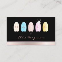 Nageltechniker Salon Glitzer Glam Rose Gold