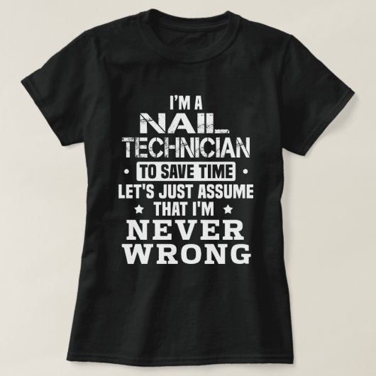 Nageltechniker T-Shirt (Design vorne)