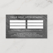 Nageltechniker - Text-Logo-Kunst mit Ernennung Visitenkarte (Rückseite)