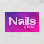 Nageltechniker - Text-Logo-Kunst mit Ernennung Visitenkarte (Vorderseite)