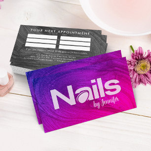 Nageltechniker - Text-Logo-Kunst mit Ernennung Visitenkarte