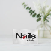 Nageltechniker - Text-Logo-Kunst mit Ernennung Visitenkarte (Stehend Vorderseite)