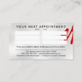 Nageltechniker - Text-Logo-Kunst mit Ernennung Visitenkarte (Rückseite)