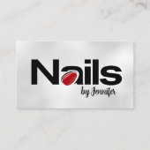 Nageltechniker - Text-Logo-Kunst mit Ernennung Visitenkarte (Vorderseite)