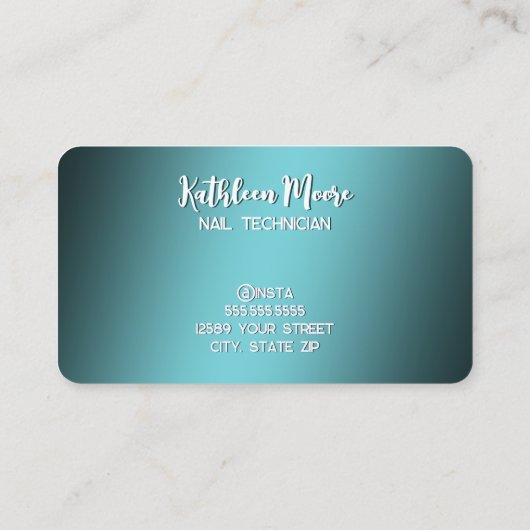 Nageltechniker Visitenkarte (Rückseite)