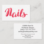 Nageltechniker Visitenkarte (Vorne/Hinten)