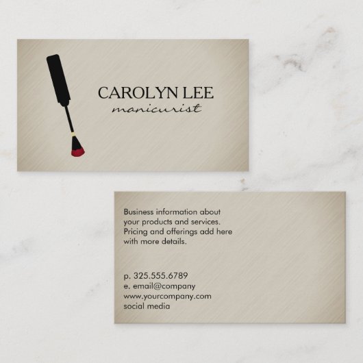 Nageltechniker Visitenkarte (Vorne/Hinten)