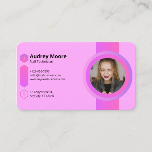 Nageltechniker Visitenkarte (Vorderseite)