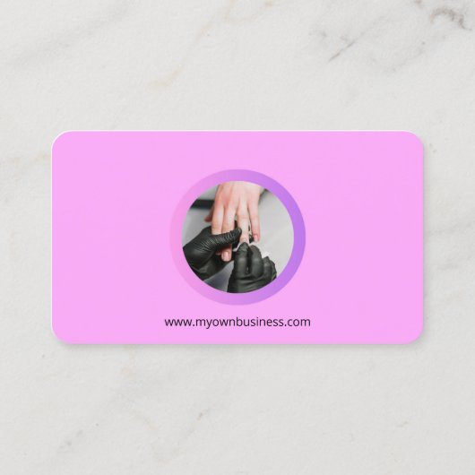 Nageltechniker Visitenkarte (Rückseite)