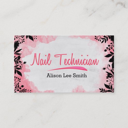 Nageltechniker Visitenkarte (Vorderseite)