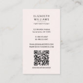 Nageltechniker Wasserfarbe QR-Code Visitenkarte (Rückseite)
