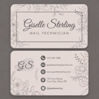 Nageltechnikerin Rosa Blütenmuster