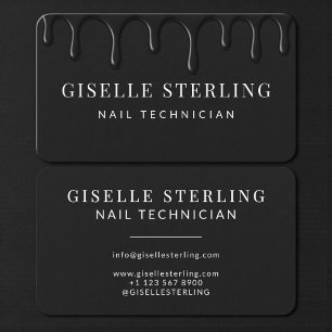 Nageltechnikerin Schwarz Visitenkarte