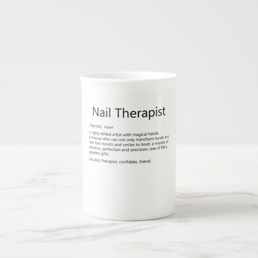 Nageltherapeut Definition Nail Tech Nail Porzellantasse (Vorderseite)