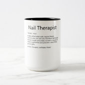 Nageltherapeut Definition Nail Tech Nail Zweifarbige Tasse (Mittel)