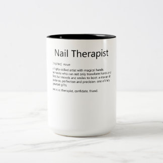 Nageltherapeut Definition Nail Tech Nail Zweifarbige Tasse