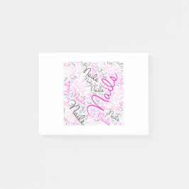 Nagelwortkunst Post-it Klebezettel