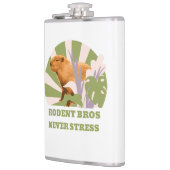 Nagetier-Brüder Stress nie Capybara Flachmann (Links)