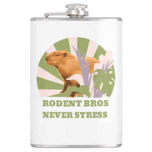 Nagetier-Brüder Stress nie Capybara Flachmann