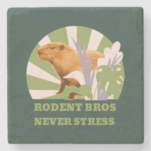 Nagetier-Brüder Stressfrei Capybara Steinuntersetzer