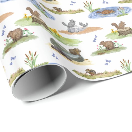 Nagetier-Toile-Wrapapier (Originalfarben)  Geschenkpapier (Rolleneckpunkt)