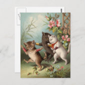 Naghty Cats Postcard Postkarte (Vorne/Hinten)