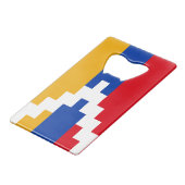 Nagorno Karabakh Flag Geldbeutel Flaschenöffner (Vorderseite Schrägansicht)