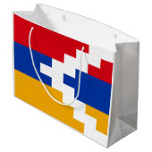 Nagorno Karabakh Flag Große Geschenktüte (Rückseite Schrägansicht)