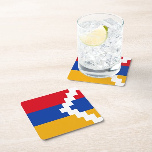 Nagorno Karabakh Flag Rechteckiger Pappuntersetzer (Vor Ort)