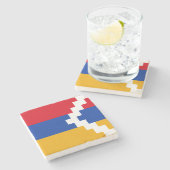 Nagorno Karabakh Flag Steinuntersetzer (Seitenansicht)