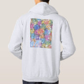 Nagoya Japan City Map Hoodie (Rückseite)