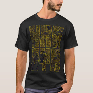 Nagoya Japan City Map Typografie Gold Art Deco T-Shirt